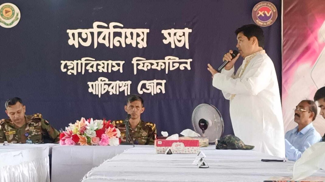 মাটিরাঙ্গায় কোন ধরনের চাঁদাবাজি সহ্য করা হবেনা- লে. কর্ণেল কামরুল হাসান