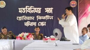 মাটিরাঙ্গায় কোন ধরনের চাঁদাবাজি সহ্য করা হবেনা- লে. কর্ণেল কামরুল হাসান