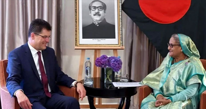 রোহিঙ্গা প্রত্যাবাসনে ইইউ’র সমর্থন চাইলেন প্রধানমন্ত্রী