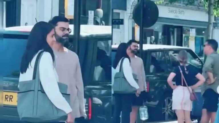 লন্ডনের রাস্তায় পথচারীর সঙ্গে গল্প করলেন বিরাট-আনুশকা