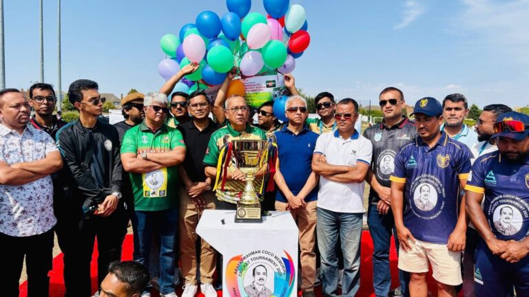 লন্ডনে “আরাফাত রহমান কোকো স্মৃতি ক্রিকেট টুর্নামেন্ট ২০২৫” এর বর্ণাঢ্য উদ্বোধন